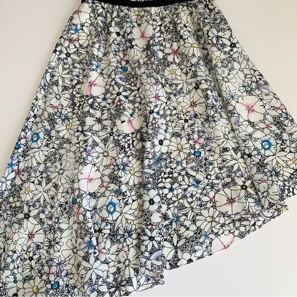 Likely Contour Daisy Delbarton Floral Asymmetrical Ruffle One Shoulder Dress 0 - Picture 6 of 13